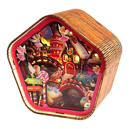 Candy Fairy Gingerbread House 3D Wooden Puzzle Night Light  