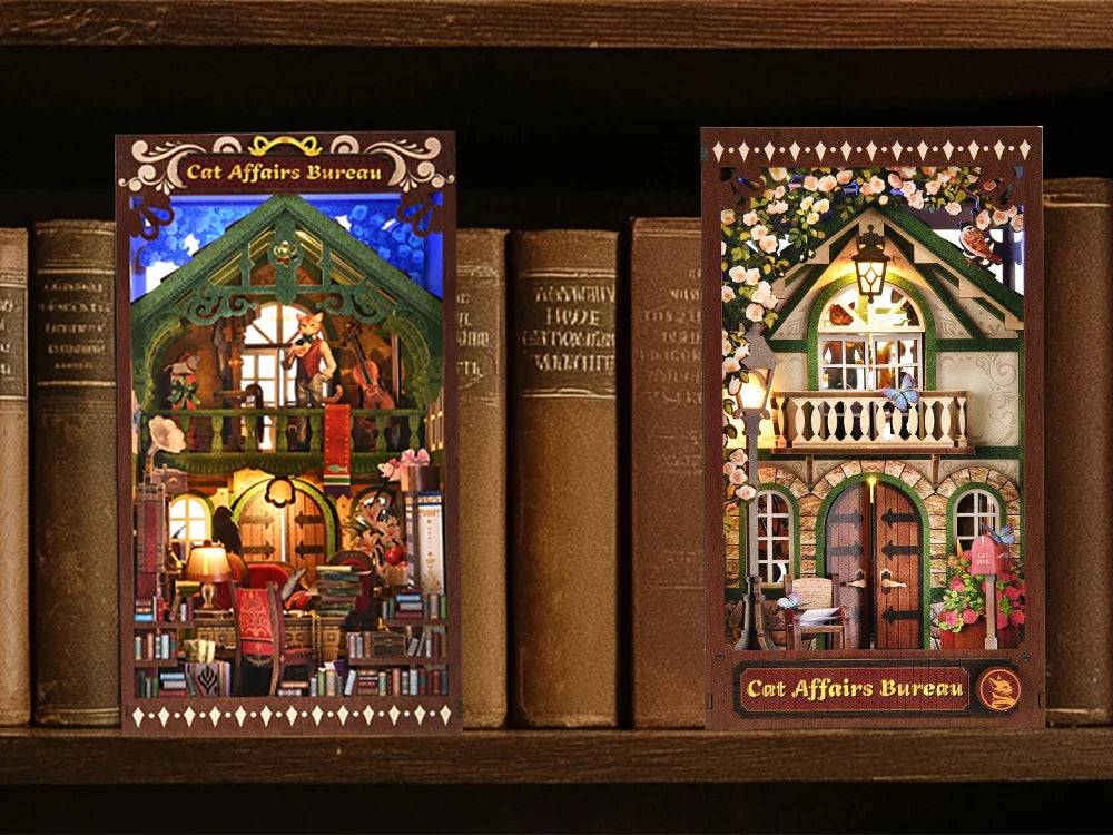 Cat Affairs Bureau Miniature Book Nook Kit
