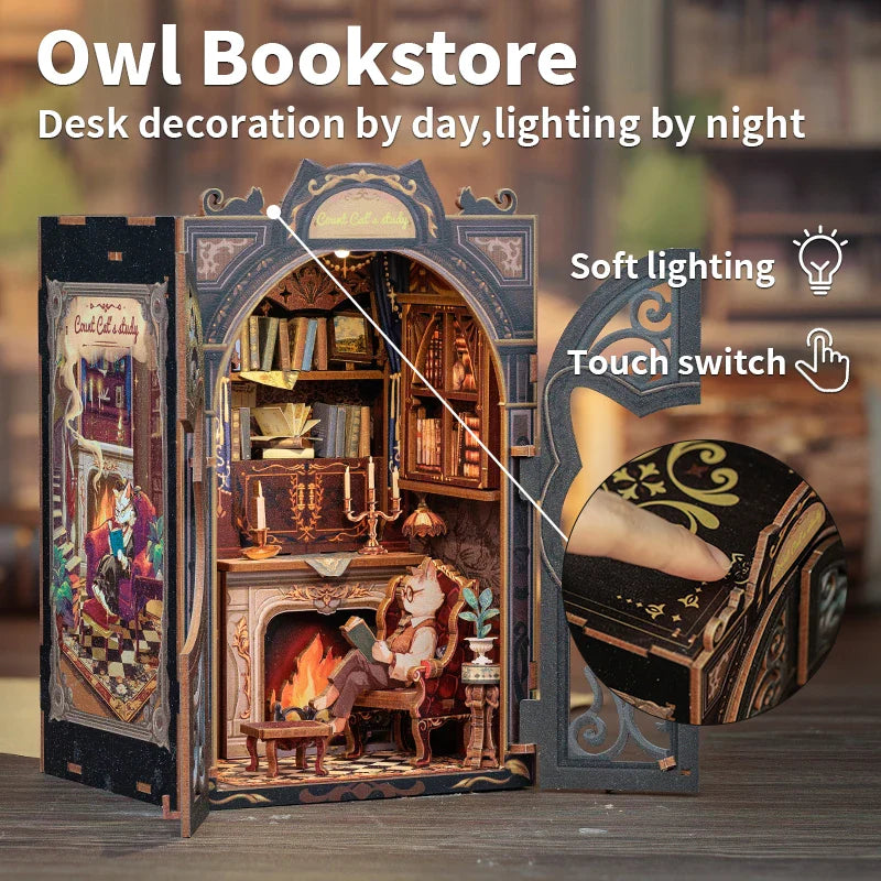 Count Cat’s Study – Wizard’s Book Nook for Magical Minds - Book Nook Kit