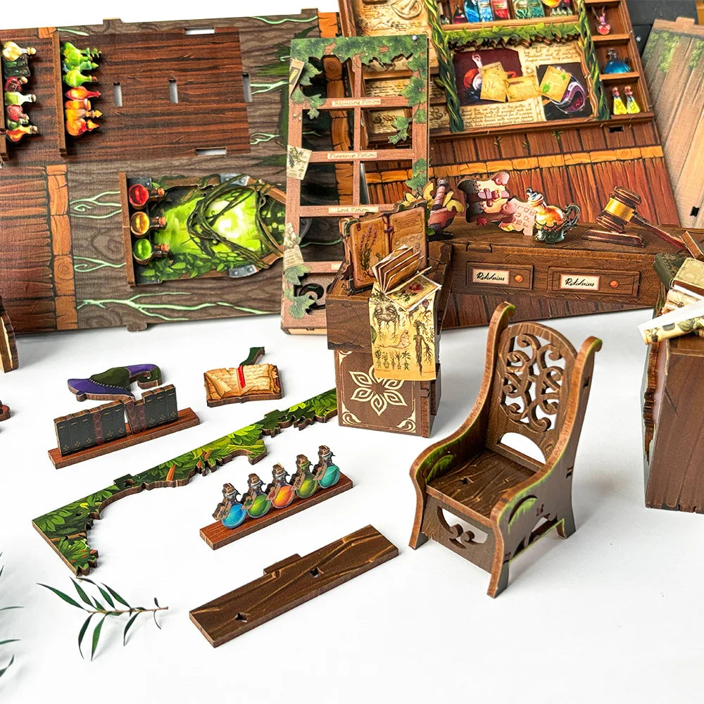 DIY Alchemy Book Nook Kit with LED Light  