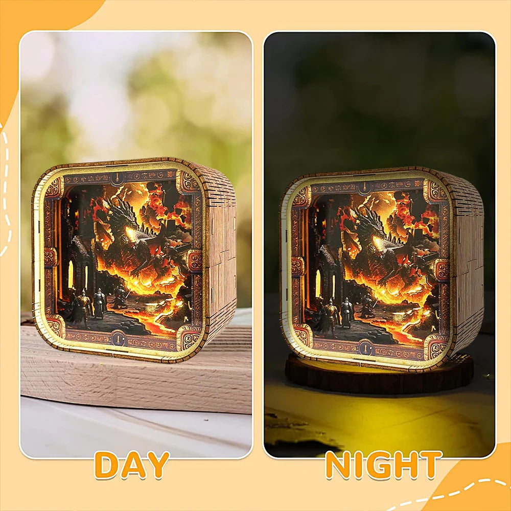 Fire Dragon 3D Night Light DIY Kit for Adults  