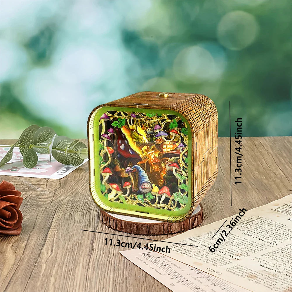 Gnome Village Wooden DIY Night Light  