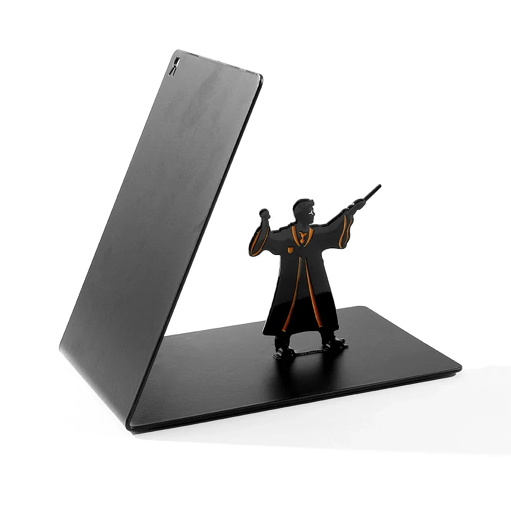 Harry Potter Style Metal Bookend -Heavy Duty Wizard Book Ends  