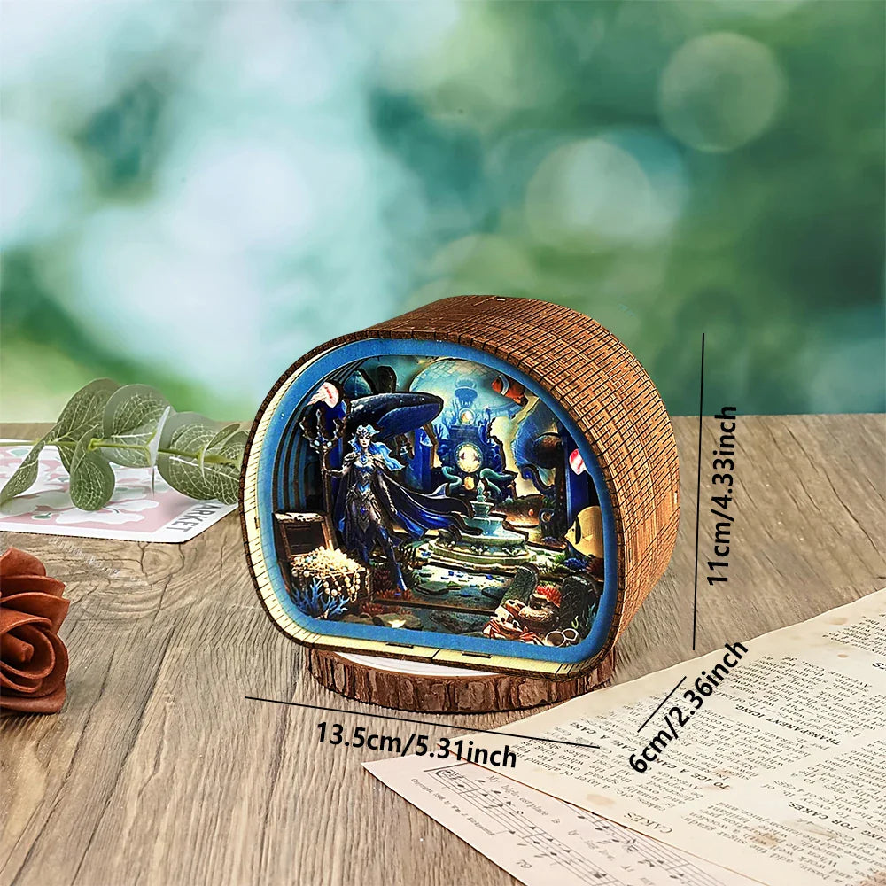 Magical Underwater World DIY Night Light Kit – 3D Wooden Puzzle  