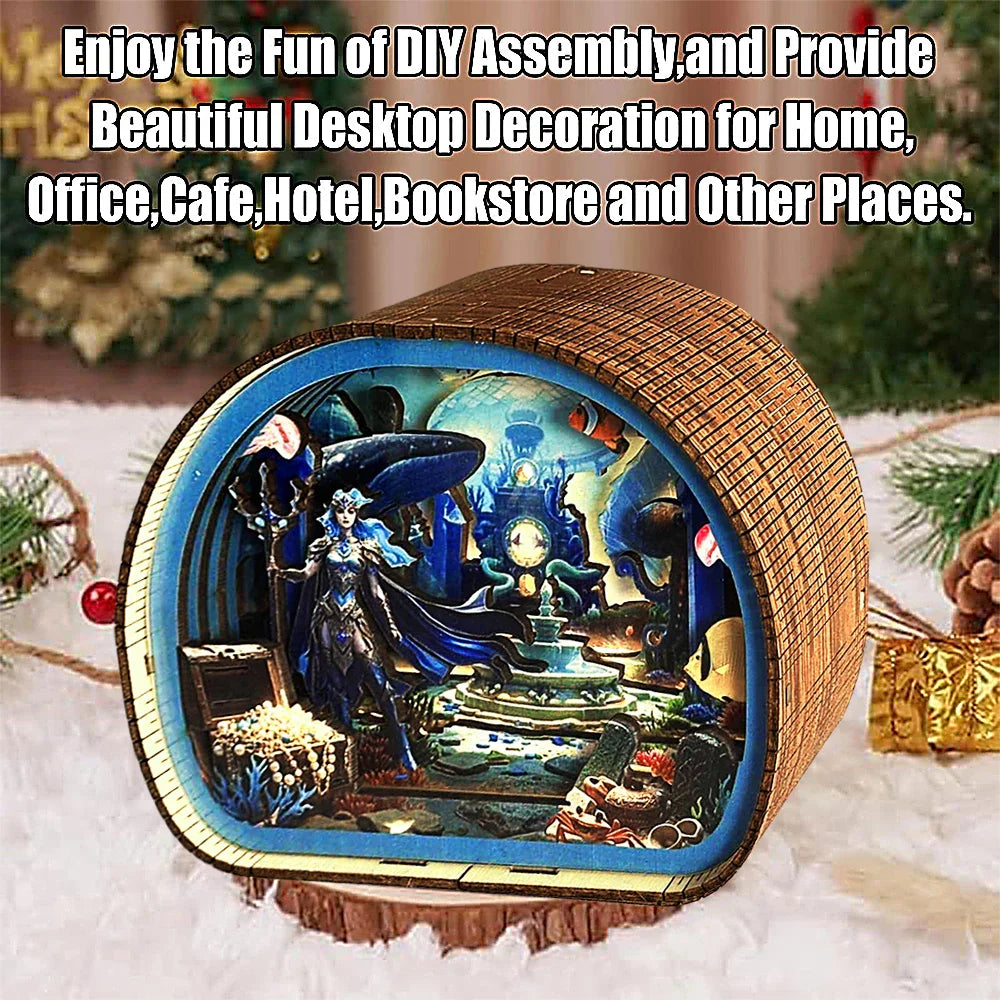 Magical Underwater World DIY Night Light Kit – 3D Wooden Puzzle  