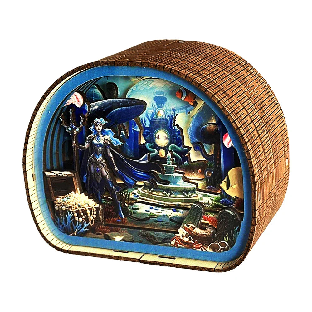 Magical Underwater World DIY Night Light Kit – 3D Wooden Puzzle  
