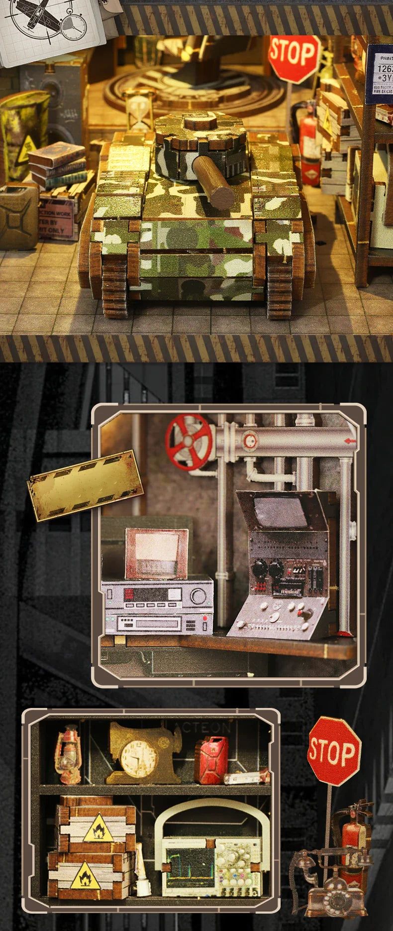 Military Base Book Nook Kit  