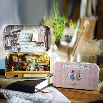 Miniature Tin Box Theatre "In a Happy Corner"
