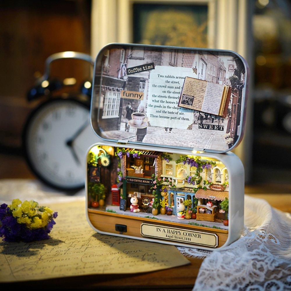 Miniature Tin Box Theatre "In a Happy Corner"
