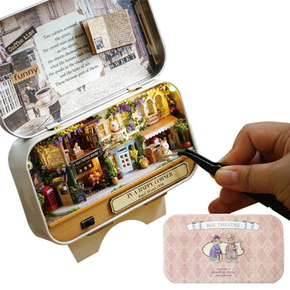 Miniature Tin Box Theatre "In a Happy Corner"
