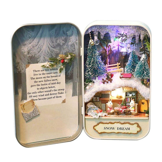 Miniature Tin Box Theatre "Snow Dream"