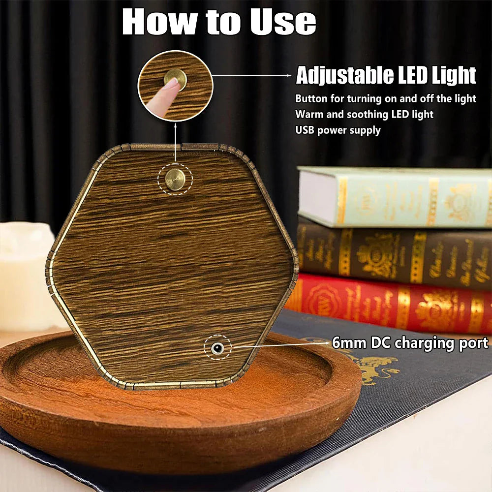 Professor Cat’s Library – DIY Wooden 3D Night Light Kit  