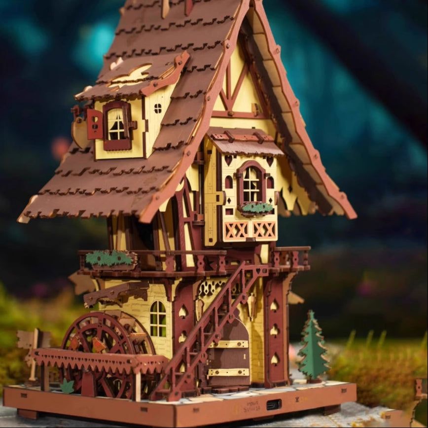 ROKR Robotime Cuckoo Clock | DIY Wooden Gear Clock Kit - Book Nook Kit