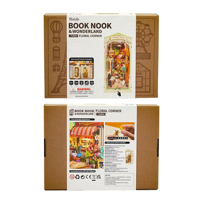 Robotime Rolife Floral Corner Book Nook Kit - Book Nook Kit