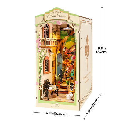 Robotime Rolife Floral Corner Book Nook Kit - Book Nook Kit