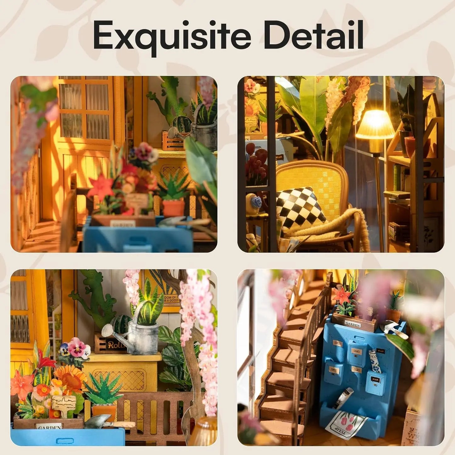 Robotime Rolife Gardenhouse DIY Book Nook Kit - Book Nook Kit