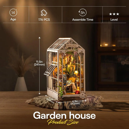 Robotime Rolife Gardenhouse DIY Book Nook Kit - Book Nook Kit