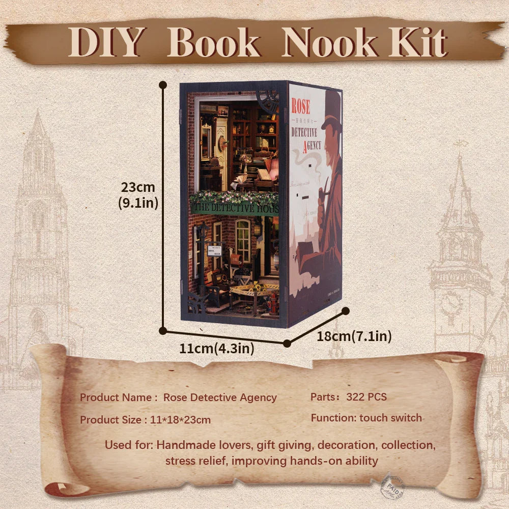 Rose Detective Agency DIY Book Nook Kit - Book Nook Kit