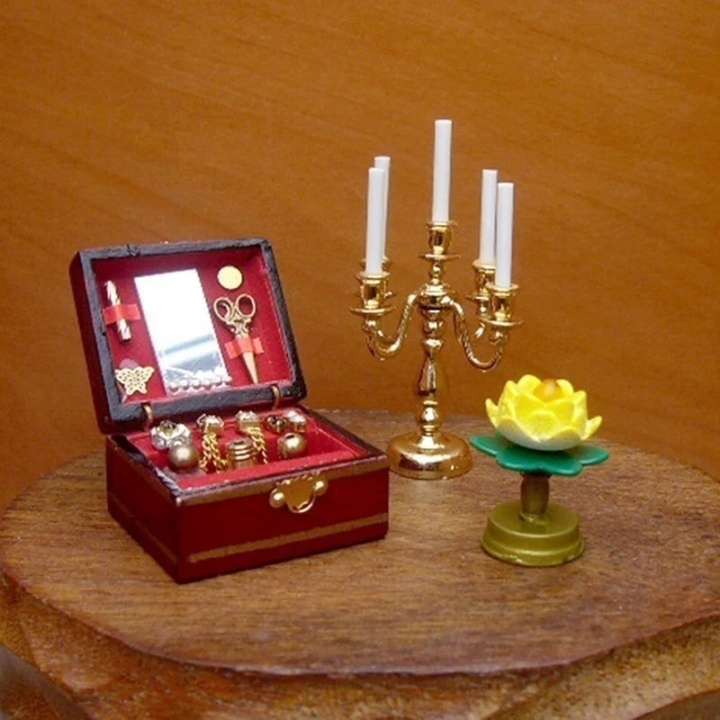 Miniature Jewelry Box – 1:12 Dollhouse Room Decor   