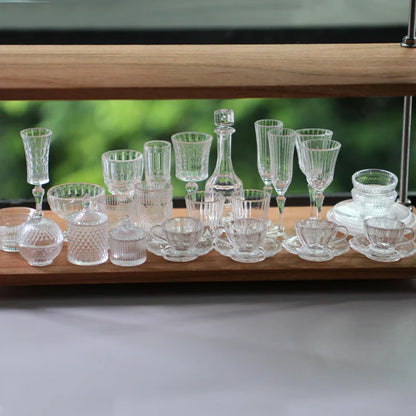 1:6 Miniature Dollhouse Glassware Set – Decanters & Cups   