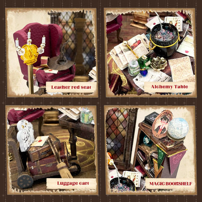 Potions Generation DIY Wooden Miniature Magic Bunker with LED Lights