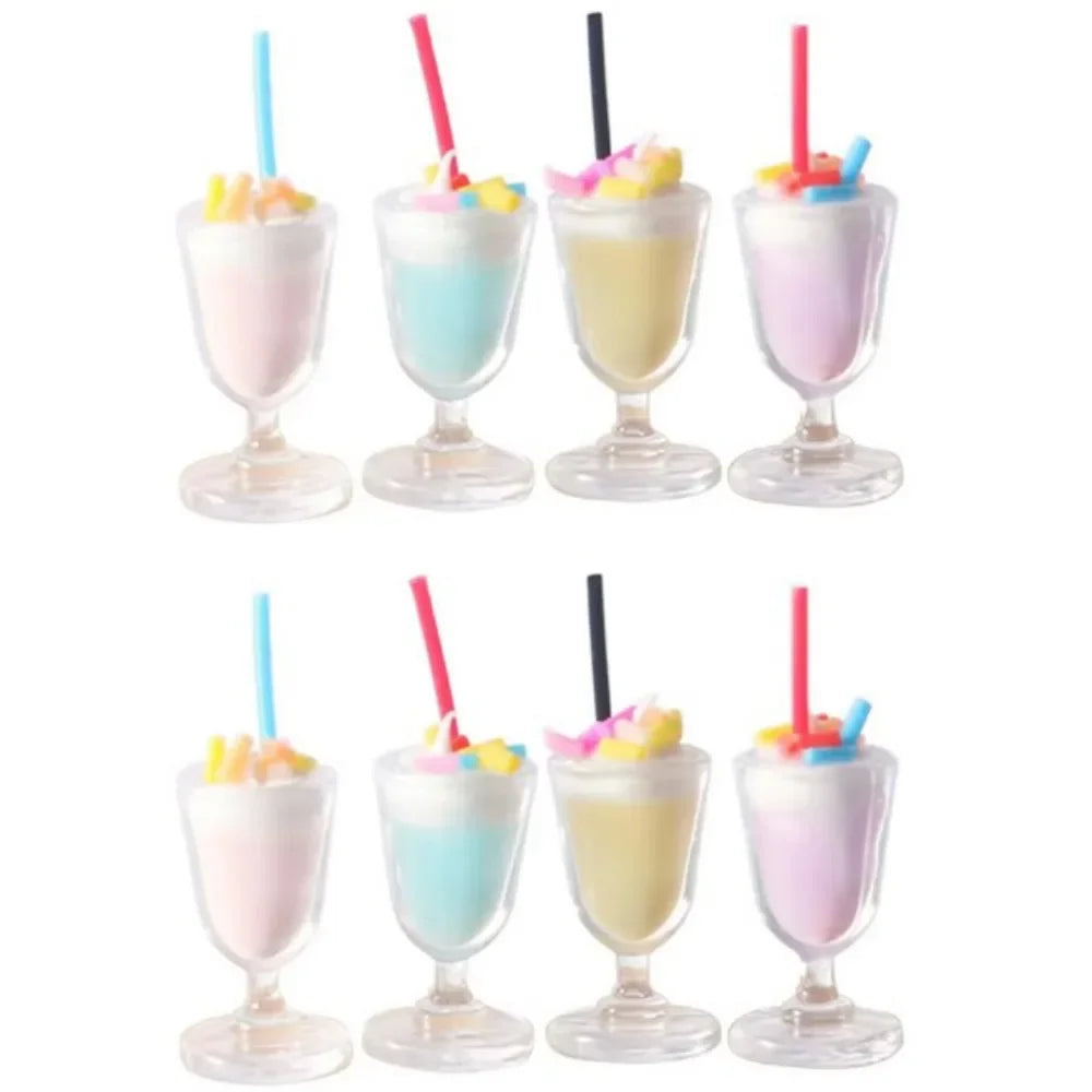 8pcs Mini Ice Cream Cups for Dollhouse Decor   