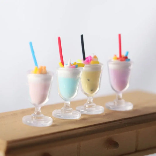 8pcs Mini Ice Cream Cups for Dollhouse Decor   