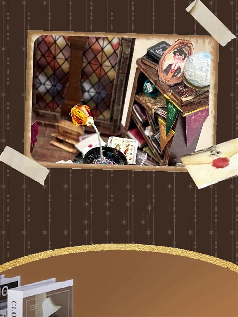 Potions Generation DIY Wooden Miniature Magic Bunker with LED Lights