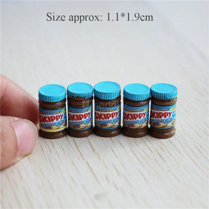 Miniature Branded Spread Bottle Set (5PCS) – 1/6 & 1/12 Scale   