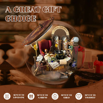 Potions Generation DIY Wooden Miniature Magic Bunker with LED Lights