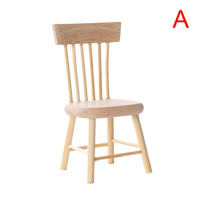 Miniature Wooden Dining Table & Chairs   