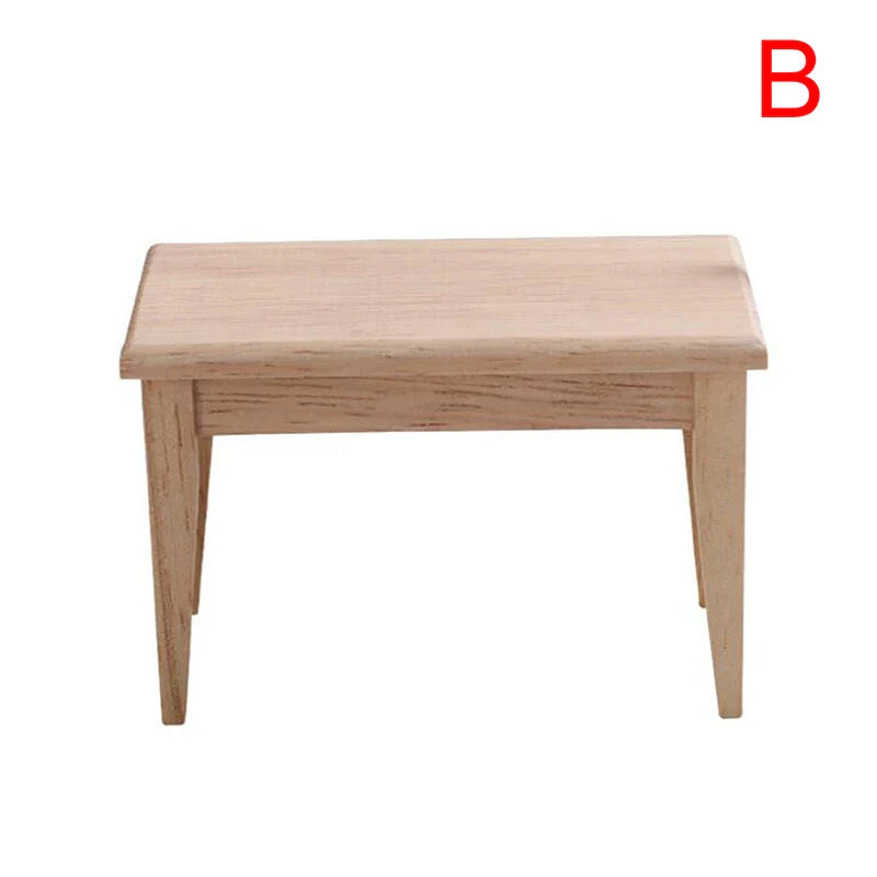 Miniature Wooden Dining Table & Chairs   