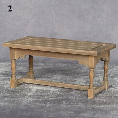 Mini Wooden Dining Set – 1:12 Scale Dollhouse Furniture   