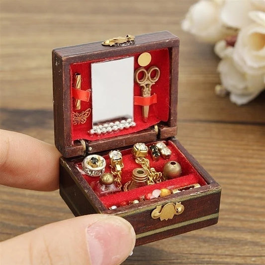 Miniature Jewelry Box – 1:12 Dollhouse Room Decor   