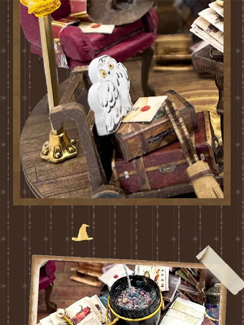 Potions Generation DIY Wooden Miniature Magic Bunker with LED Lights