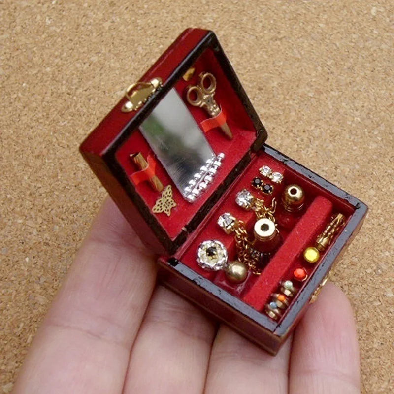 Miniature Jewelry Box – 1:12 Dollhouse Room Decor   