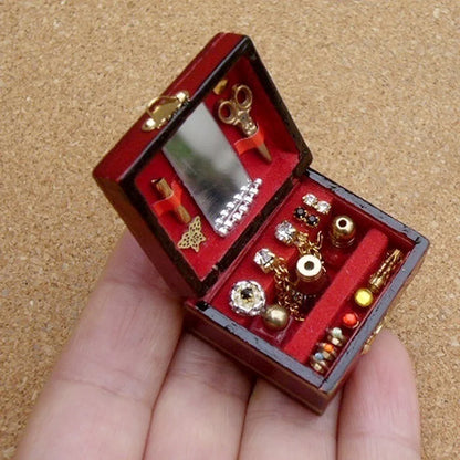 Miniature Jewelry Box – 1:12 Dollhouse Room Decor   