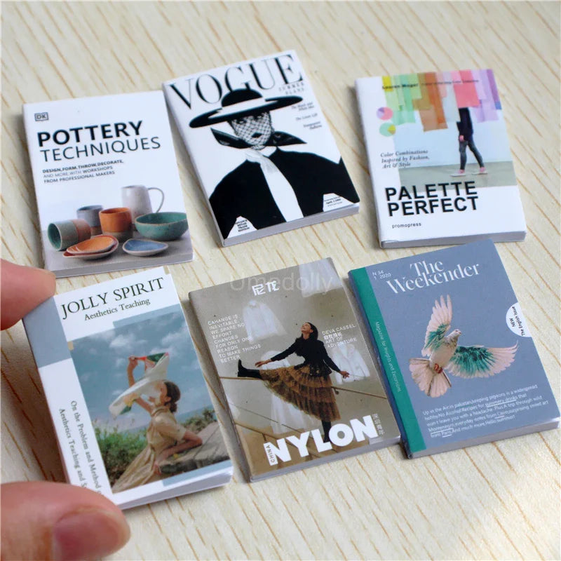 Miniature Books & Magazines – 1/6 Scale Dollhouse Decor   