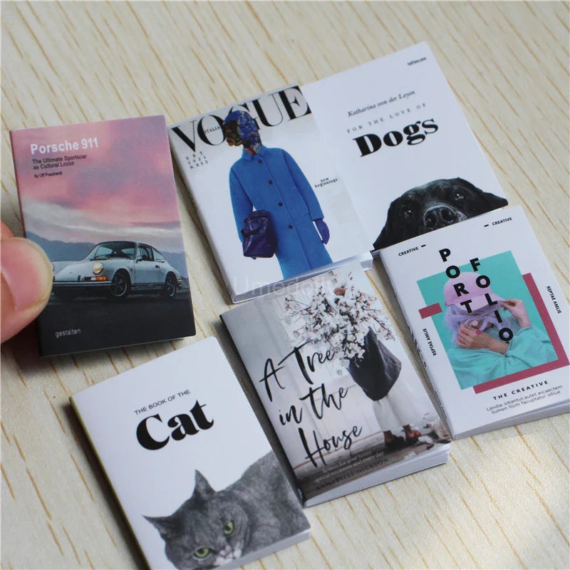 Miniature Books & Magazines – 1/6 Scale Dollhouse Decor   