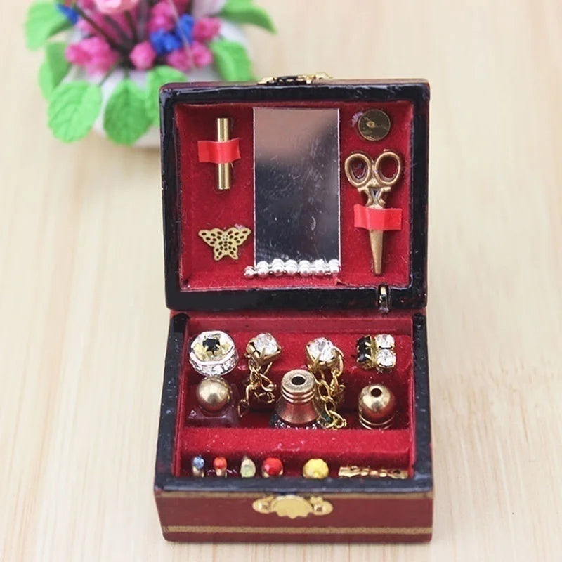 Miniature Jewelry Box – 1:12 Dollhouse Room Decor   