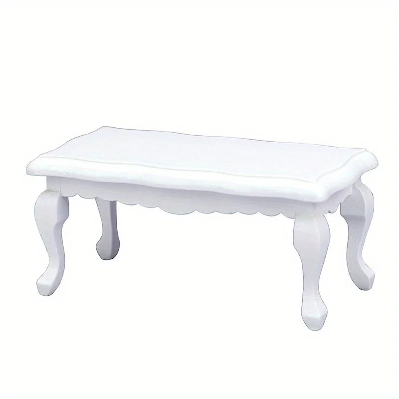 Miniature Coffee Table – 1:12 Scale Wooden Dollhouse Table   