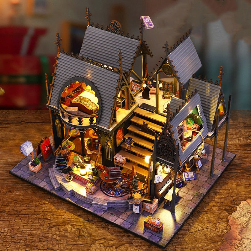 Luna Magic House Retro DIY Dollhouse Kit