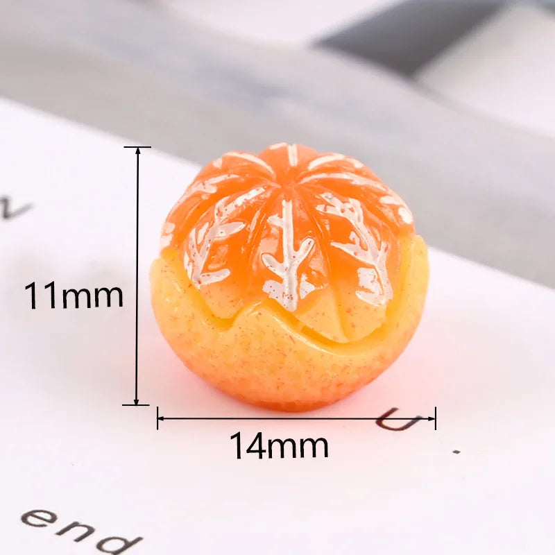 Mini Resin Orange Charms – Flatback DIY Craft (10pcs)   