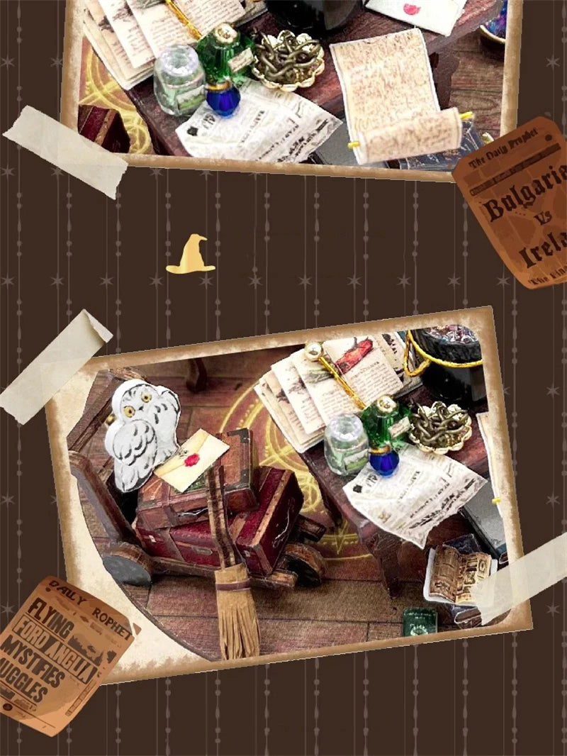 Potions Generation DIY Wooden Miniature Magic Bunker with LED Lights