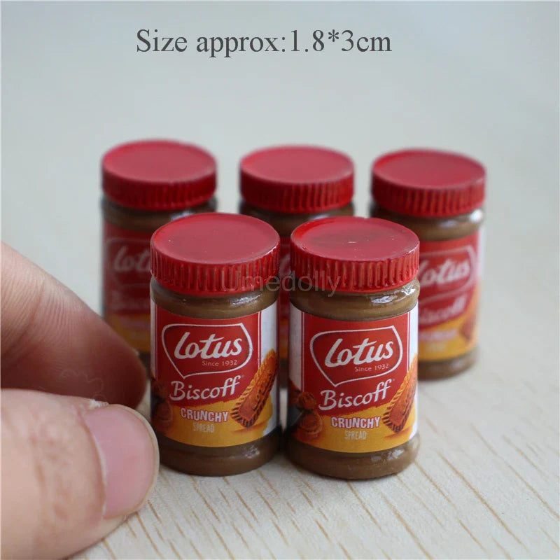 Miniature Branded Spread Bottle Set (5PCS) – 1/6 & 1/12 Scale   