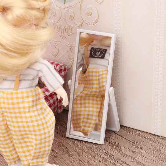 Miniature Full-Length Mirror for 1:12 Dollhouse   