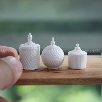 1:6 Miniature Dollhouse Glassware Set – Decanters & Cups