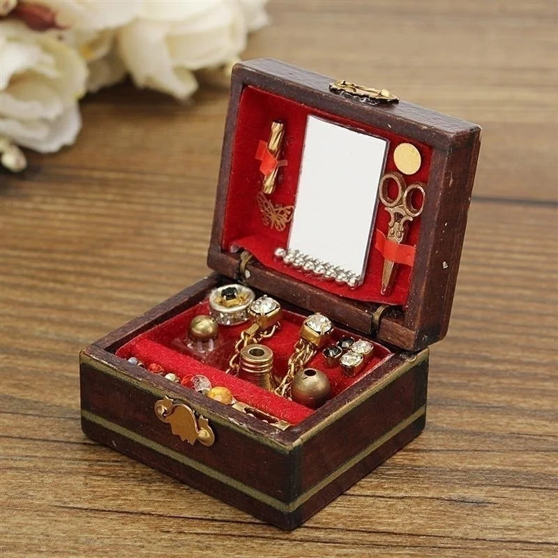 Miniature Jewelry Box – 1:12 Dollhouse Room Decor   