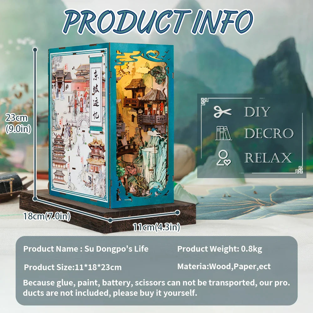 Su Dongpo’s Life DIY Book Nook Kit - Book Nook Kit