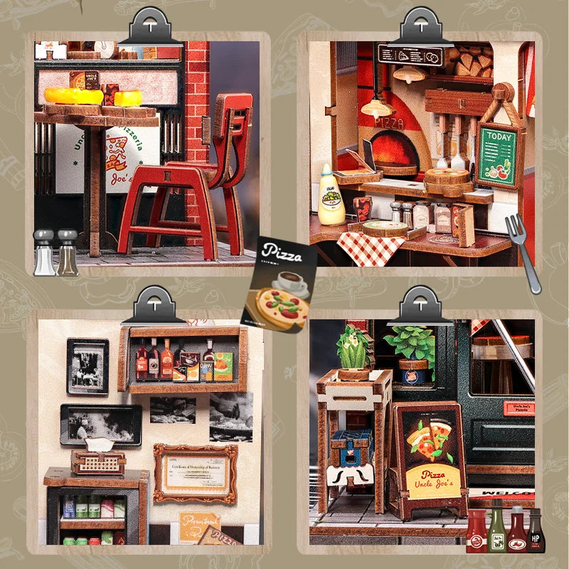 Uncle Joe’s Pizzeria DIY Book Nook Kit  